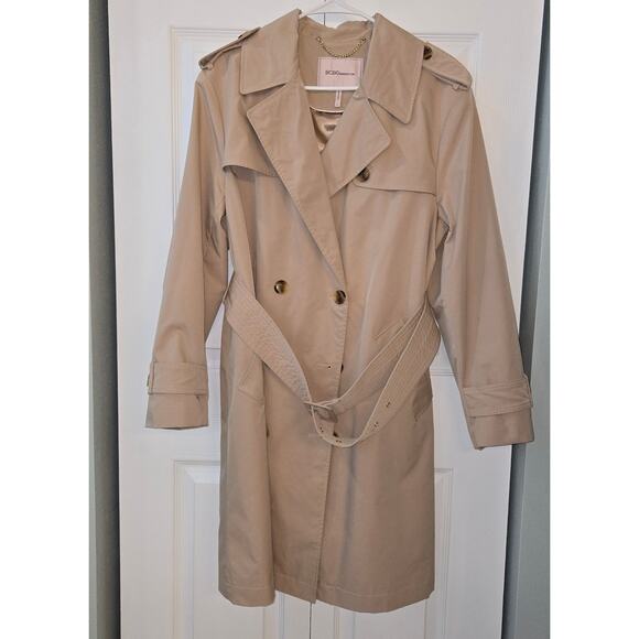 BCBGeneration Double Breasted Trench Coat Old Money Capsule Size XL Classic - Picture 16 of 16